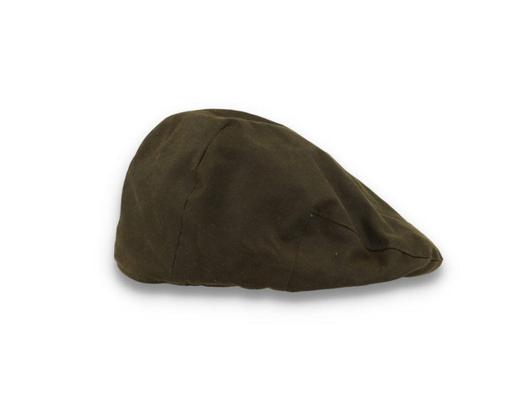 Barbour Sixpence Wax Flat Cap Olive - LOKK