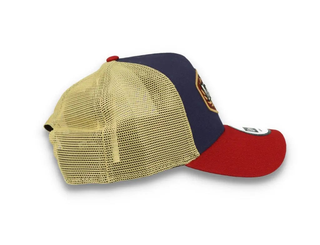 New Era Patch Trucker Cap New Era Navy/Red/Gold - LOKK