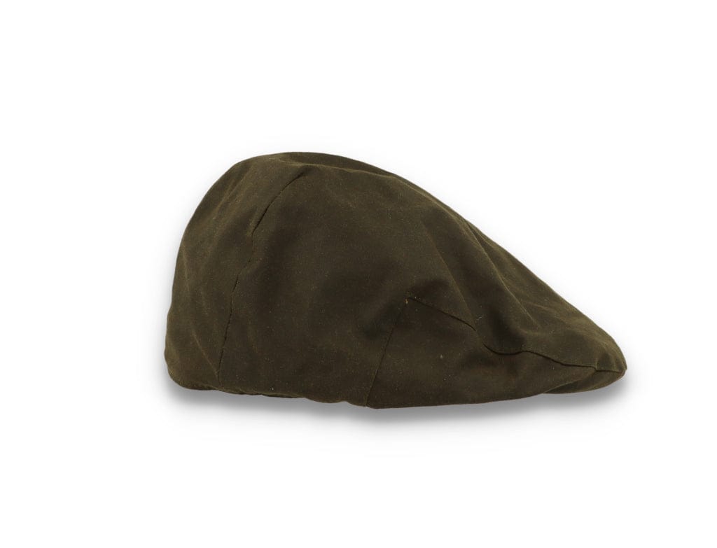 Barbour Sixpence Wax Flat Cap Olive - LOKK