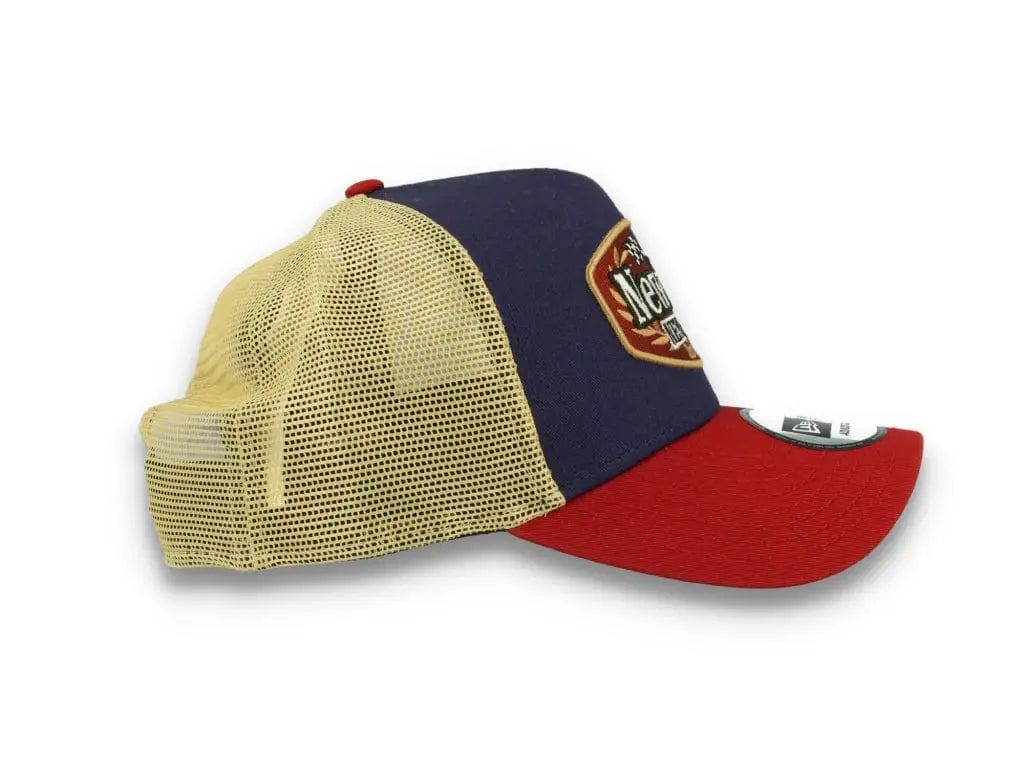 New Era Patch Trucker Cap New Era Navy/Red/Gold - LOKK