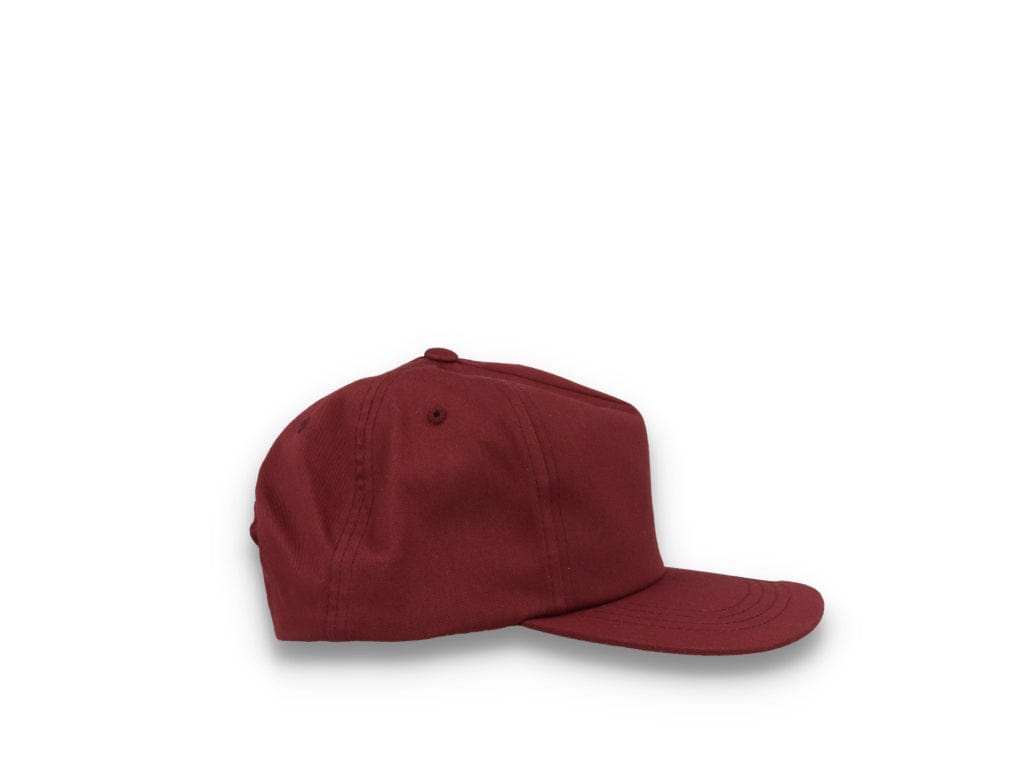 Yupoong 6502 Unstructured 5-Panel Snapback Cap Maroon
