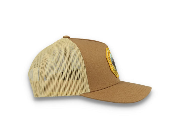 Yellowstone National Park Patch Trucker Dark Tan - LOKK