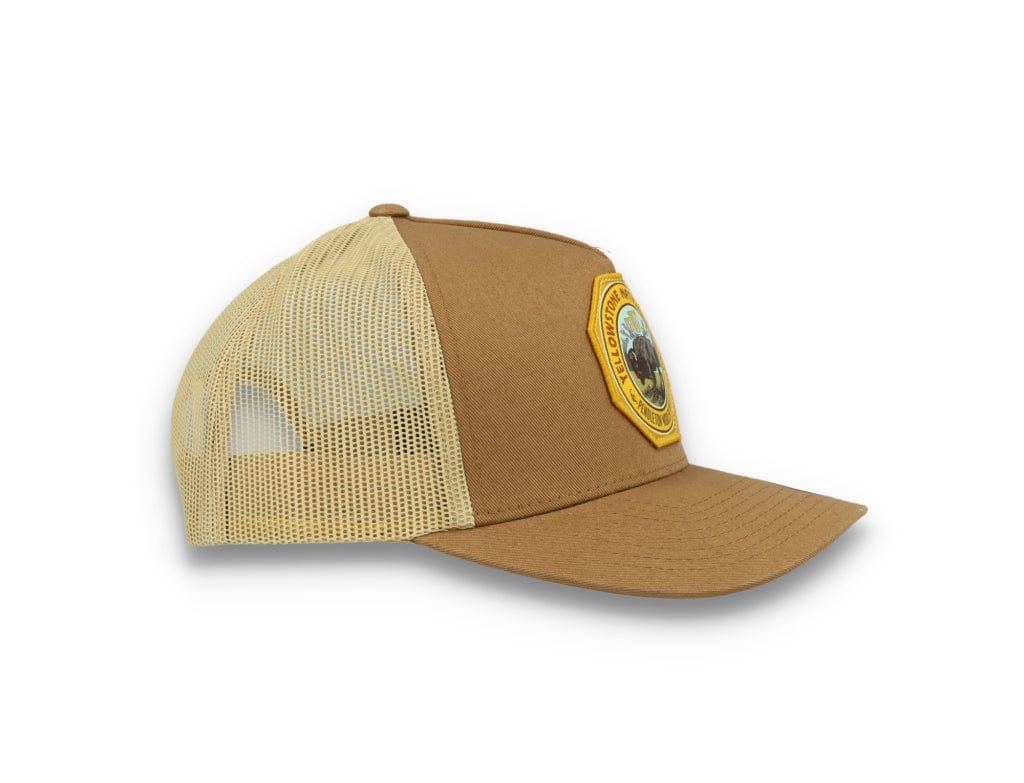Yellowstone National Park Patch Trucker Dark Tan - LOKK