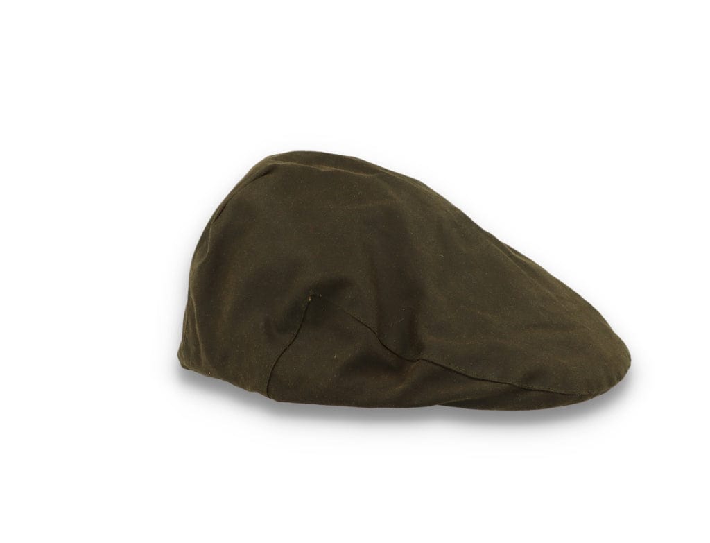 Barbour Sixpence Wax Flat Cap Olive - LOKK