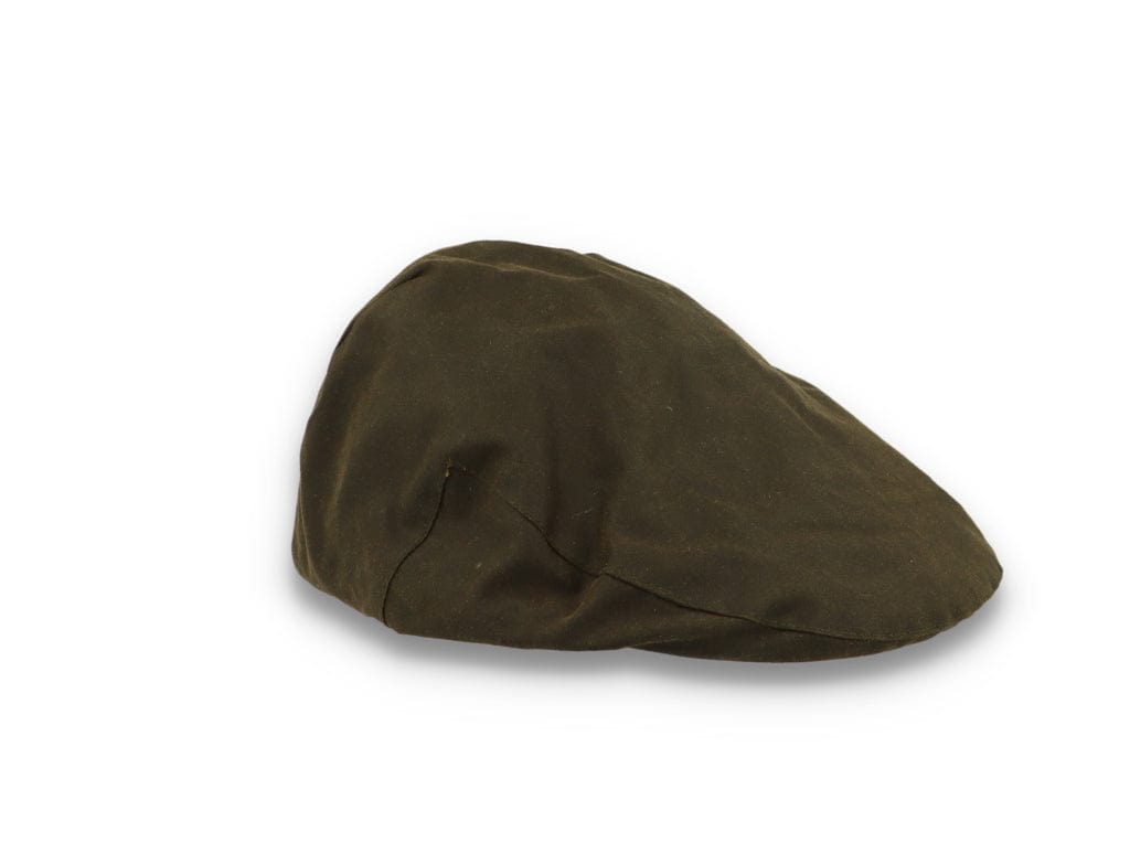 Barbour Sixpence Wax Flat Cap Olive - LOKK