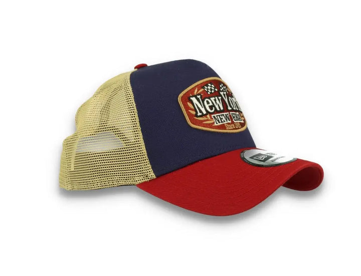 New Era Patch Trucker Cap New Era Navy/Red/Gold - LOKK