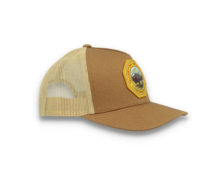 Yellowstone National Park Patch Trucker Dark Tan - LOKK