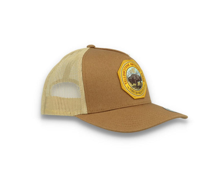 Yellowstone National Park Patch Trucker Dark Tan - LOKK