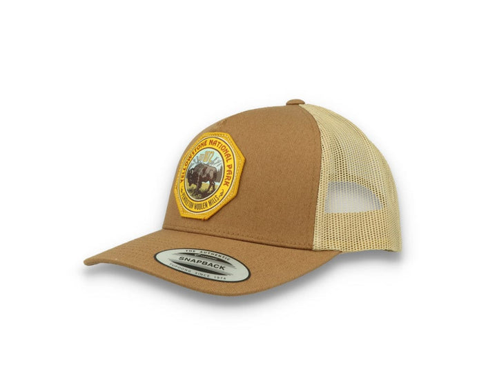Yellowstone National Park Patch Trucker Dark Tan - LOKK