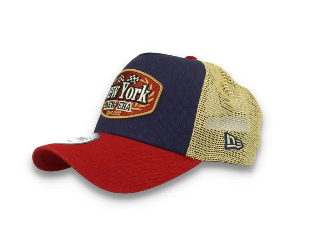 New Era Patch Trucker Cap New Era Navy/Red/Gold - LOKK