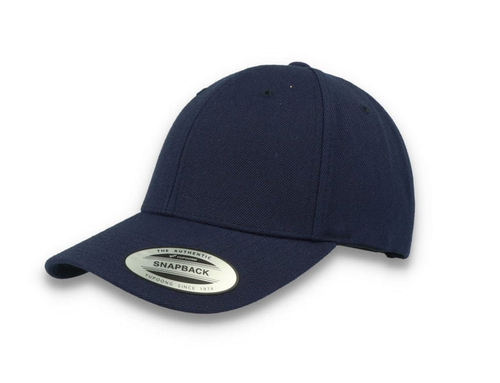 Premium Curved Visor Cap Snapback Navy - Yupoong 6789M - LOKK