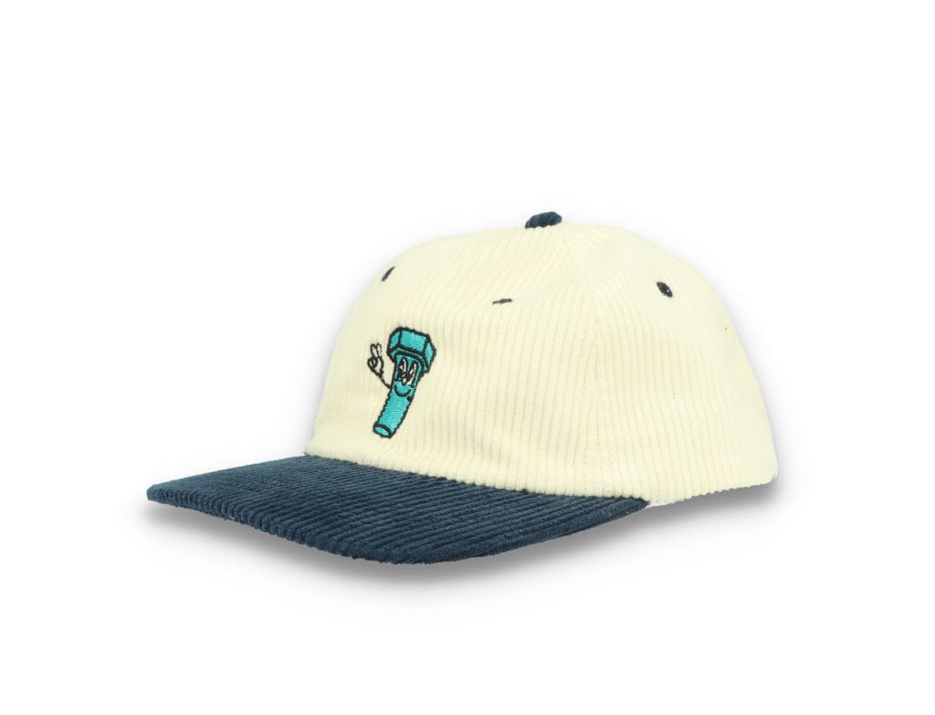 Bolt Corduroy Cap Ecru/Blue - LOKK