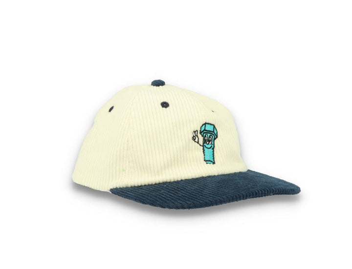 Bolt Corduroy Cap Ecru/Blue - LOKK