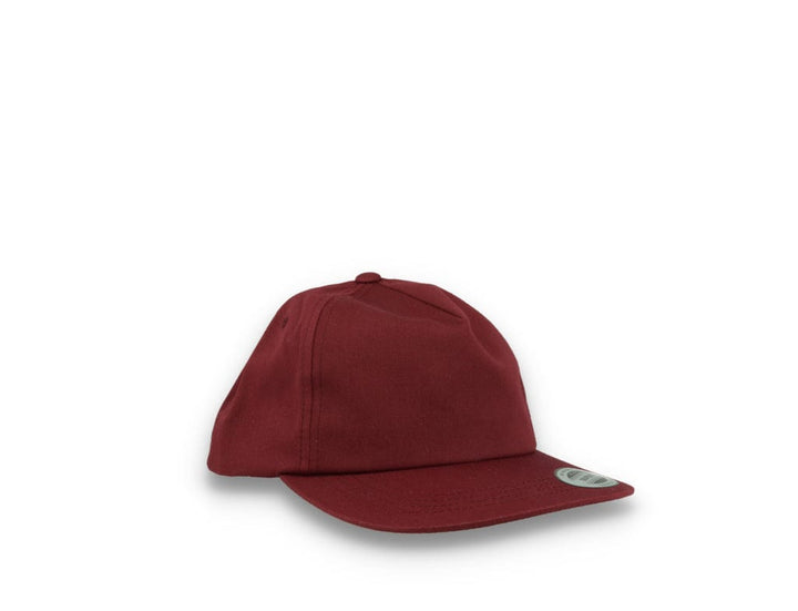 Yupoong 6502 Unstructured 5-Panel Snapback Cap Maroon