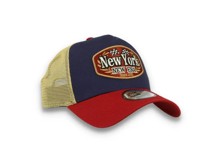 New Era Patch Trucker Cap New Era Navy/Red/Gold - LOKK