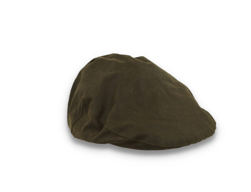 Barbour Sixpence Wax Flat Cap Olive - LOKK