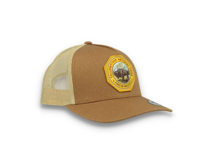 Yellowstone National Park Patch Trucker Dark Tan - LOKK