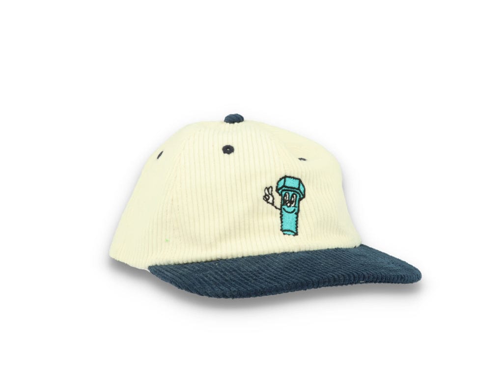 Bolt Corduroy Cap Ecru/Blue - LOKK
