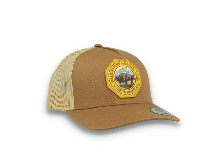 Yellowstone National Park Patch Trucker Dark Tan - LOKK