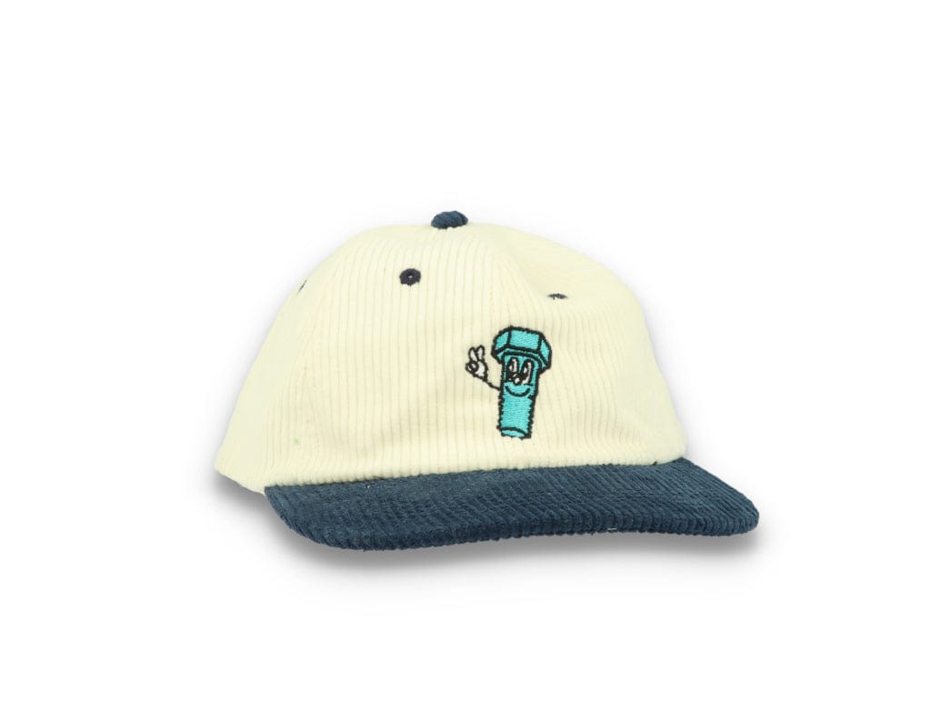 Bolt Corduroy Cap Ecru/Blue - LOKK