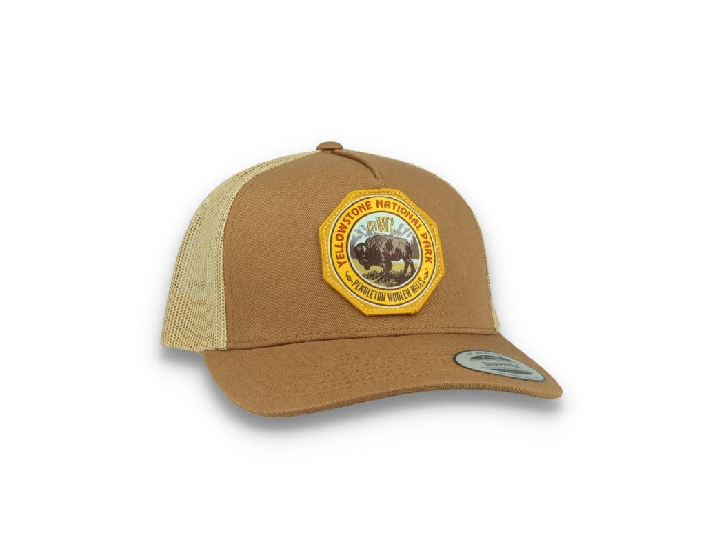 Yellowstone National Park Patch Trucker Dark Tan - LOKK