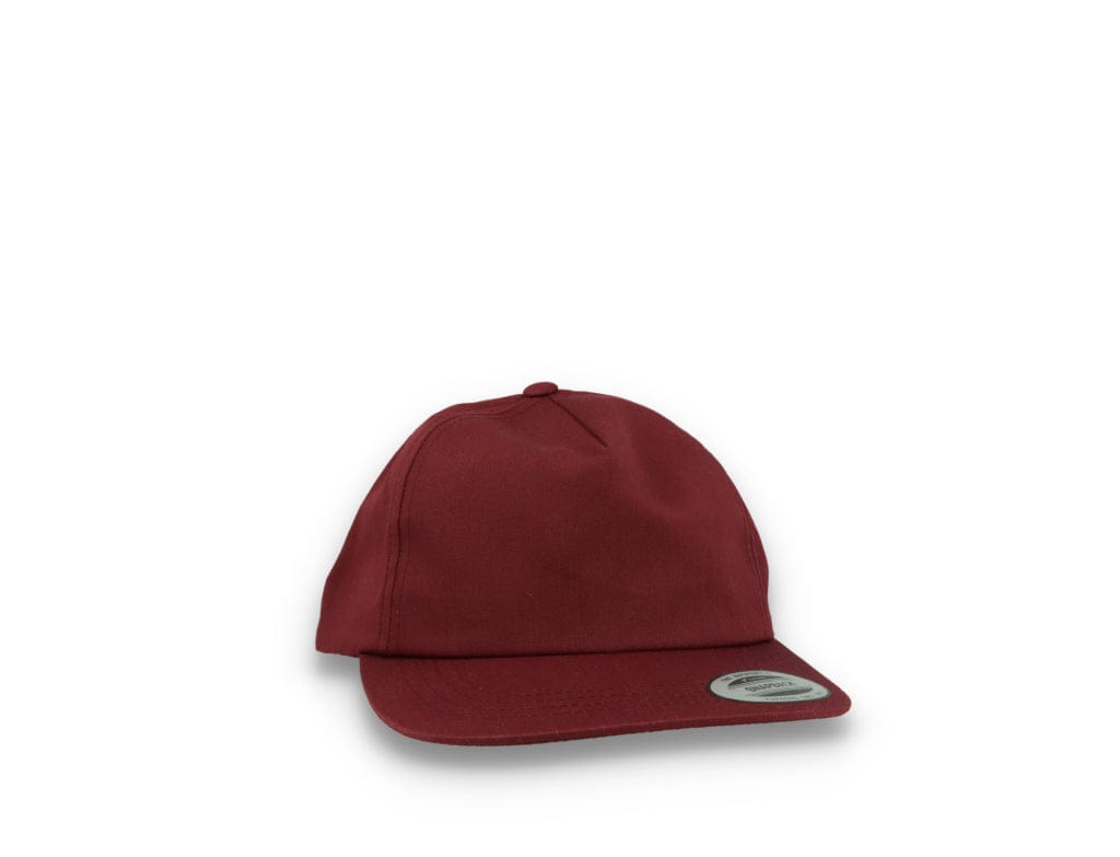 Yupoong 6502 Unstructured 5-Panel Snapback Cap Maroon