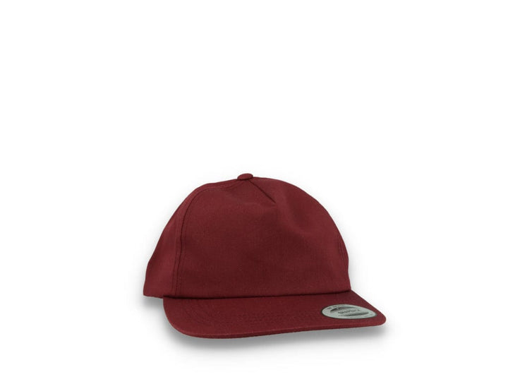 Yupoong 6502 Unstructured 5-Panel Snapback Cap Maroon