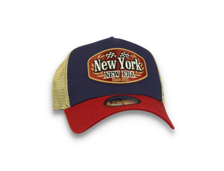 New Era Patch Trucker Cap New Era Navy/Red/Gold - LOKK