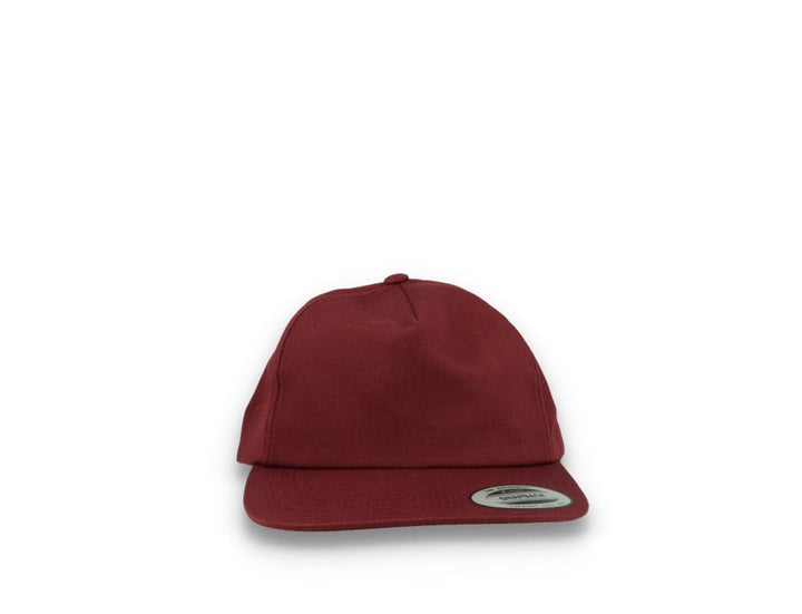 Yupoong 6502 Unstructured 5-Panel Snapback Cap Maroon