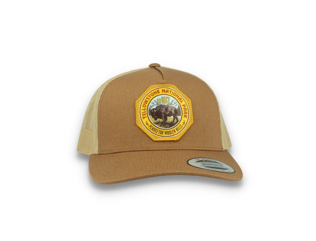 Yellowstone National Park Patch Trucker Dark Tan - LOKK