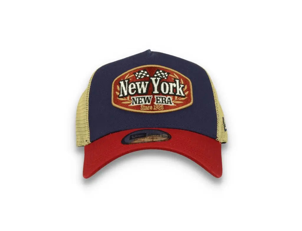 New Era Patch Trucker Cap New Era Navy/Red/Gold - LOKK