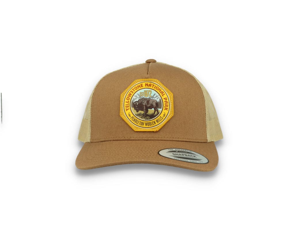 Yellowstone National Park Patch Trucker Dark Tan - LOKK