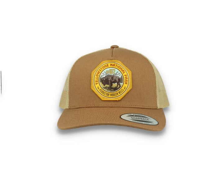 Yellowstone National Park Patch Trucker Dark Tan - LOKK