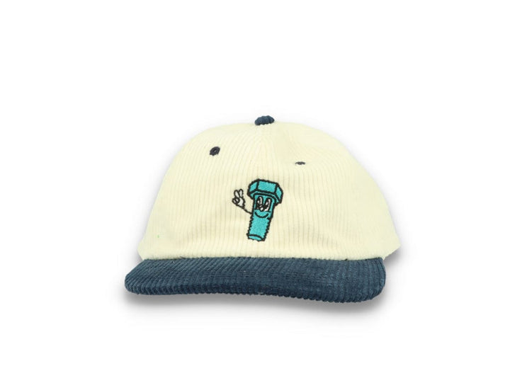 Bolt Corduroy Cap Ecru/Blue - LOKK