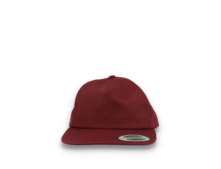Yupoong 6502 Unstructured 5-Panel Snapback Cap Maroon