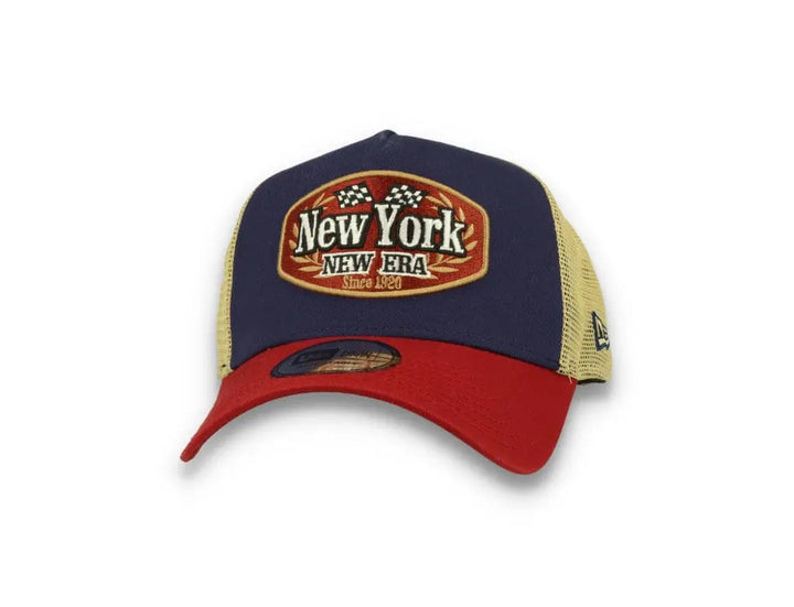 New Era Patch Trucker Cap New Era Navy/Red/Gold - LOKK