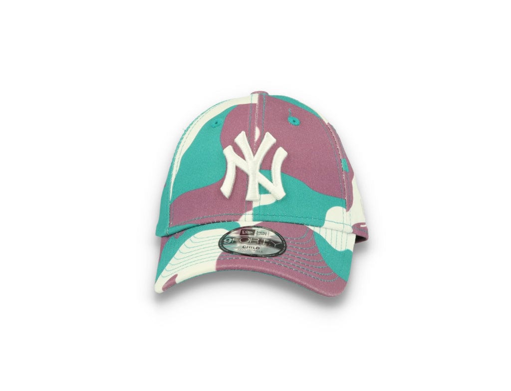 Barne Cap 9FORTY Kids Camo Pack NY Yankees Teal - LOKK