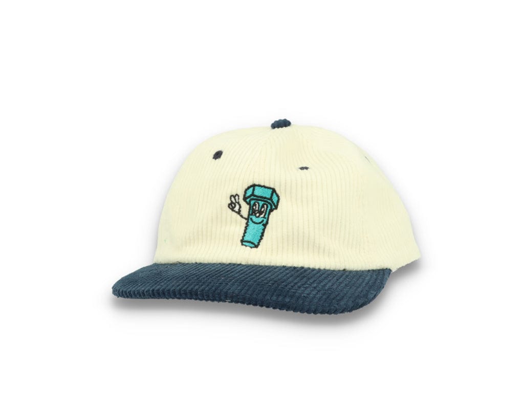 Bolt Corduroy Cap Ecru/Blue - LOKK