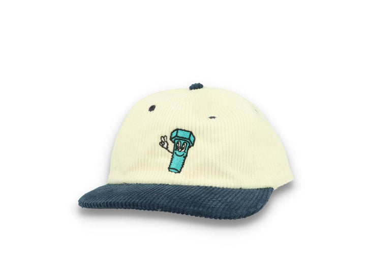 Bolt Corduroy Cap Ecru/Blue - LOKK