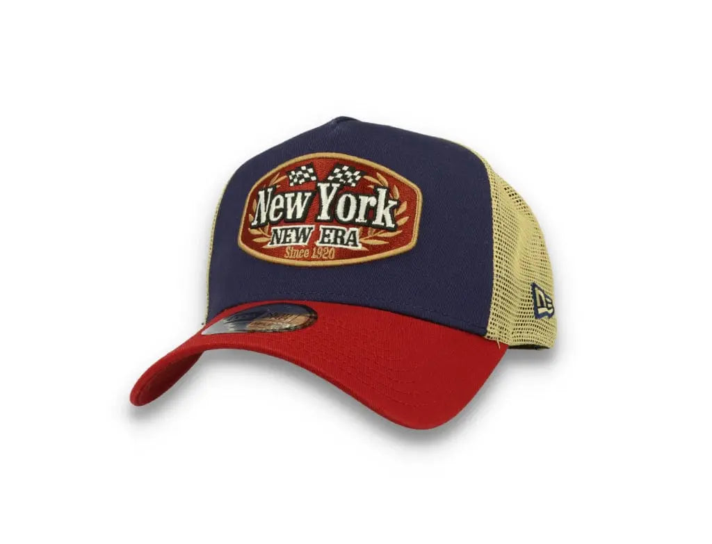 New Era Patch Trucker Cap New Era Navy/Red/Gold - LOKK