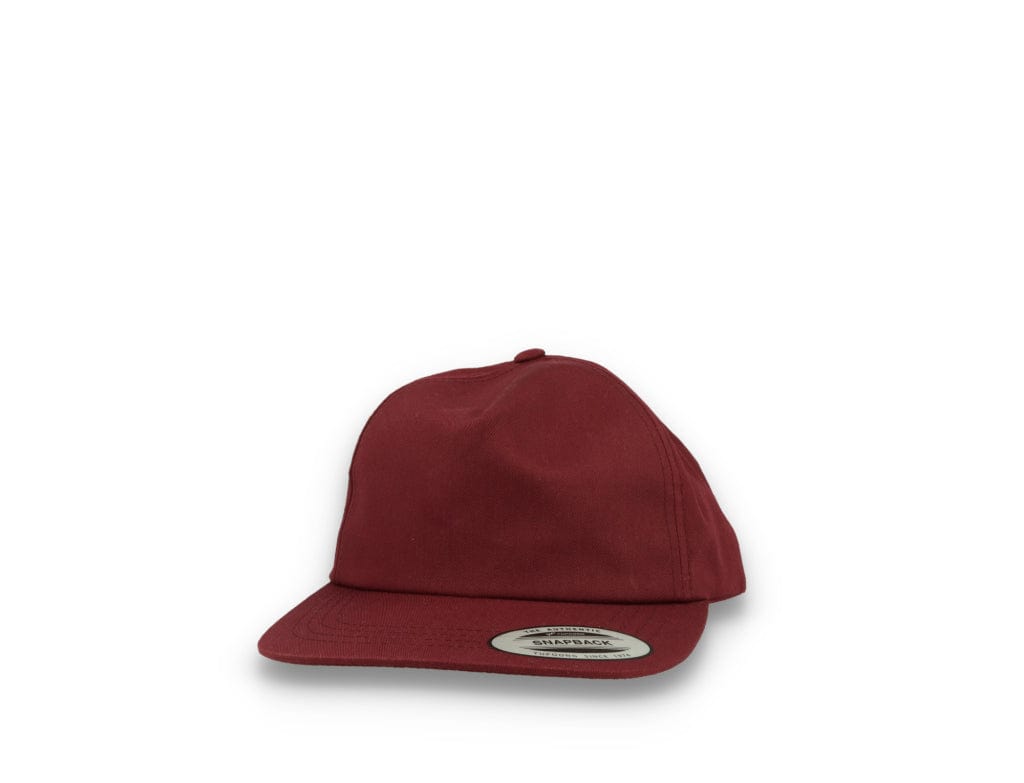 Yupoong 6502 Unstructured 5-Panel Snapback Cap Maroon