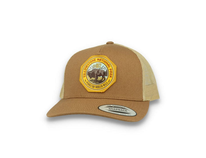 Yellowstone National Park Patch Trucker Dark Tan - LOKK