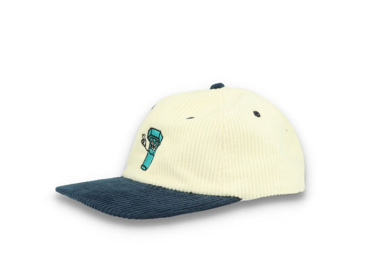Bolt Corduroy Cap Ecru/Blue - LOKK