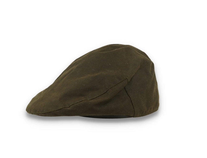 Barbour Sixpence Wax Flat Cap Olive - LOKK