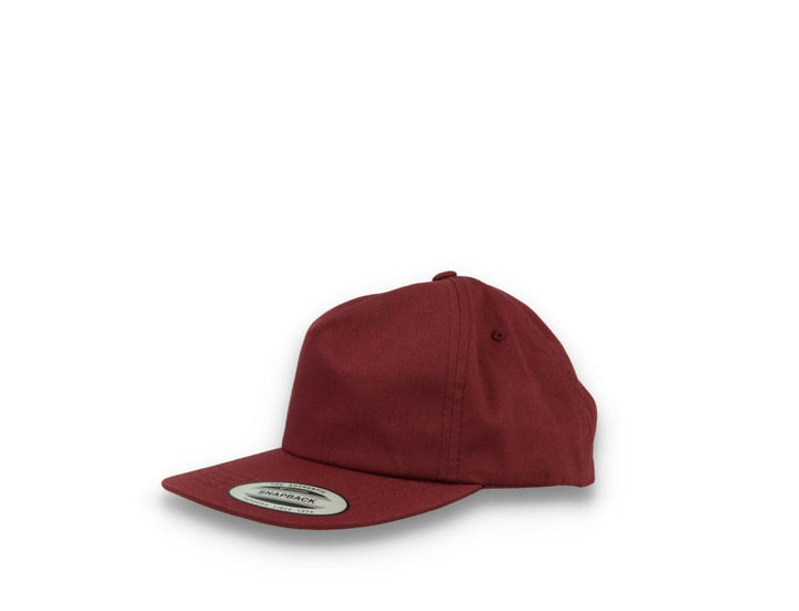 Yupoong 6502 Unstructured 5-Panel Snapback Cap Maroon