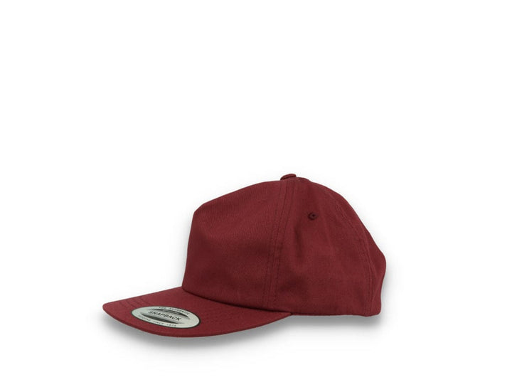 Yupoong 6502 Unstructured 5-Panel Snapback Cap Maroon