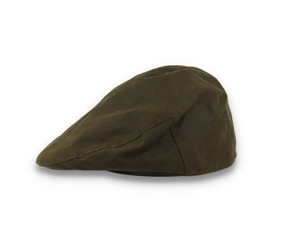 Barbour Sixpence Wax Flat Cap Olive - LOKK