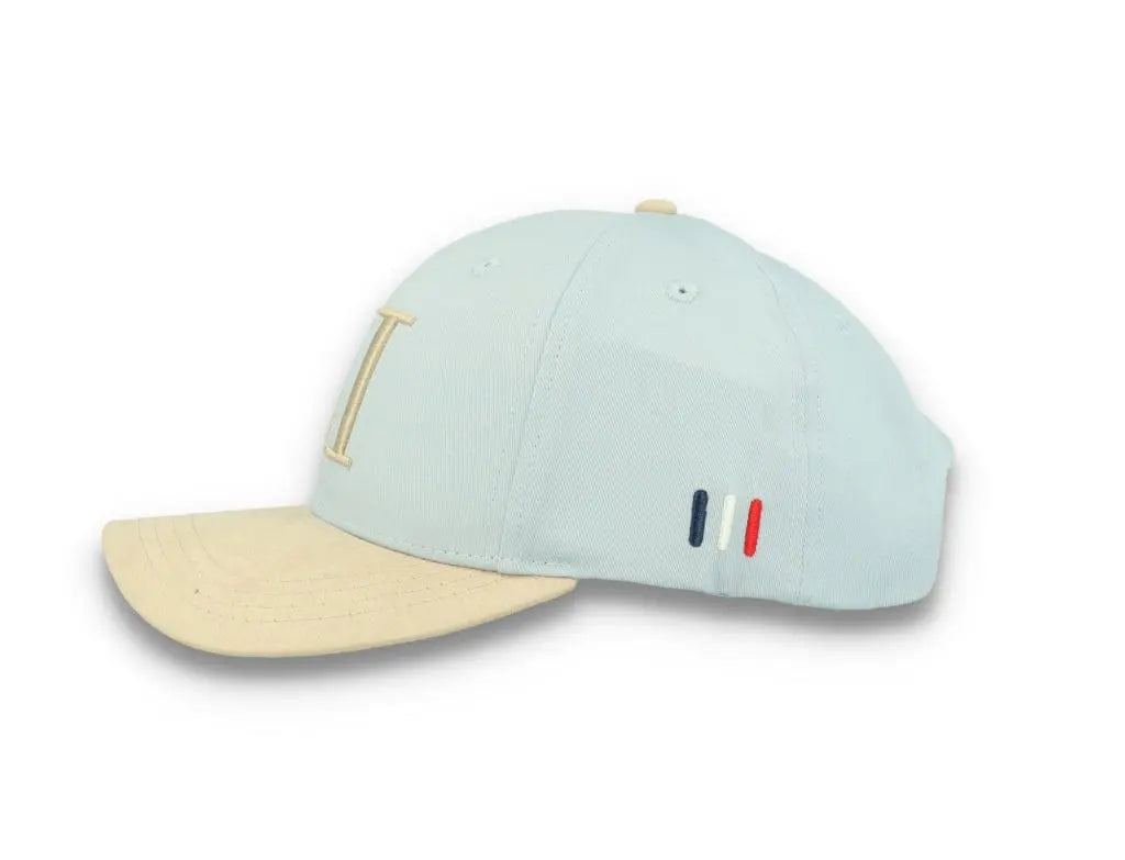 Baseball Cap Contrast Suede II Summer Sky/Light Desert Sand - LOKK