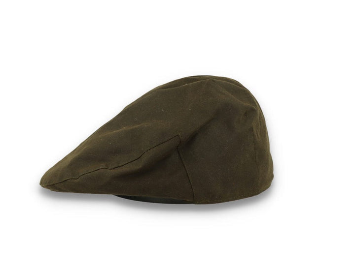 Barbour Sixpence Wax Flat Cap Olive - LOKK