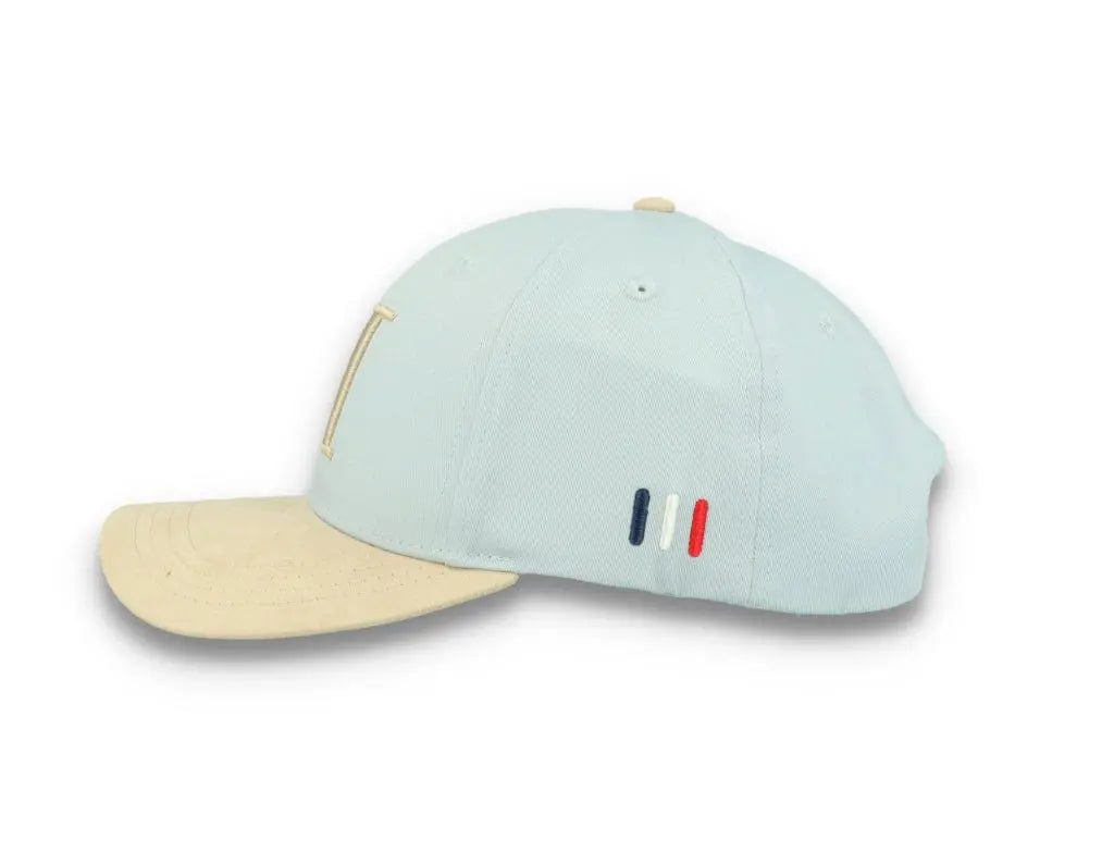 Baseball Cap Contrast Suede II Summer Sky/Light Desert Sand - LOKK